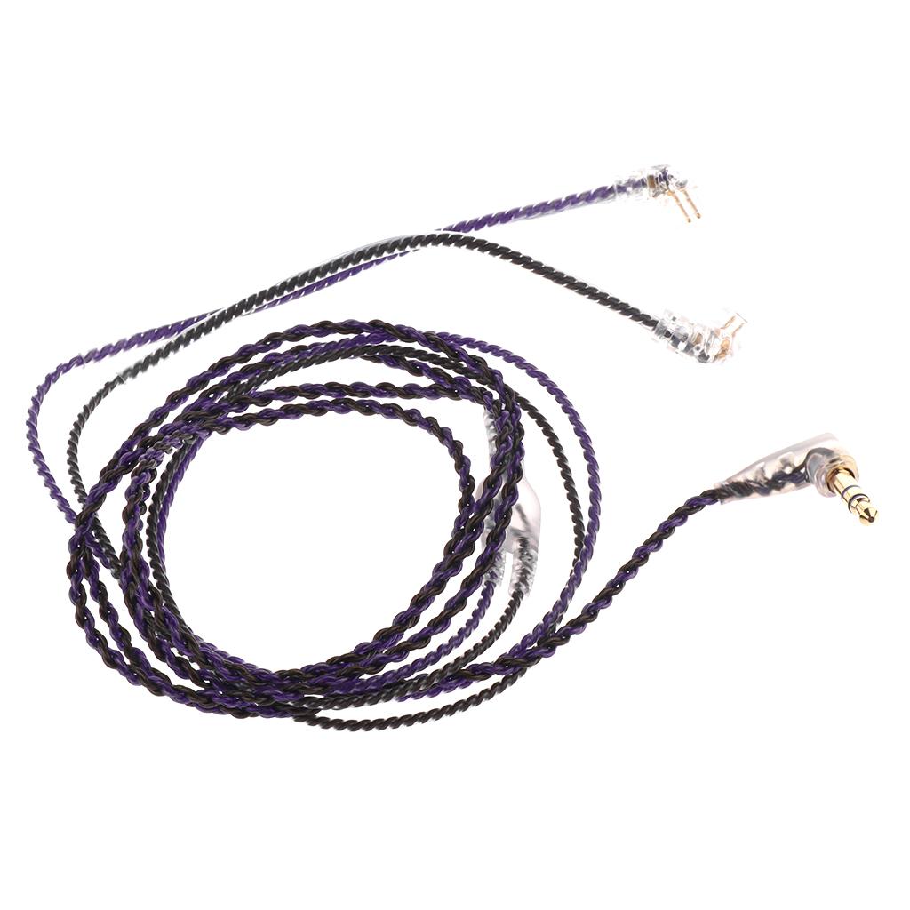 3.5mm Audio Cable Repair Braided Update Cord for Shure Earphone Colorful