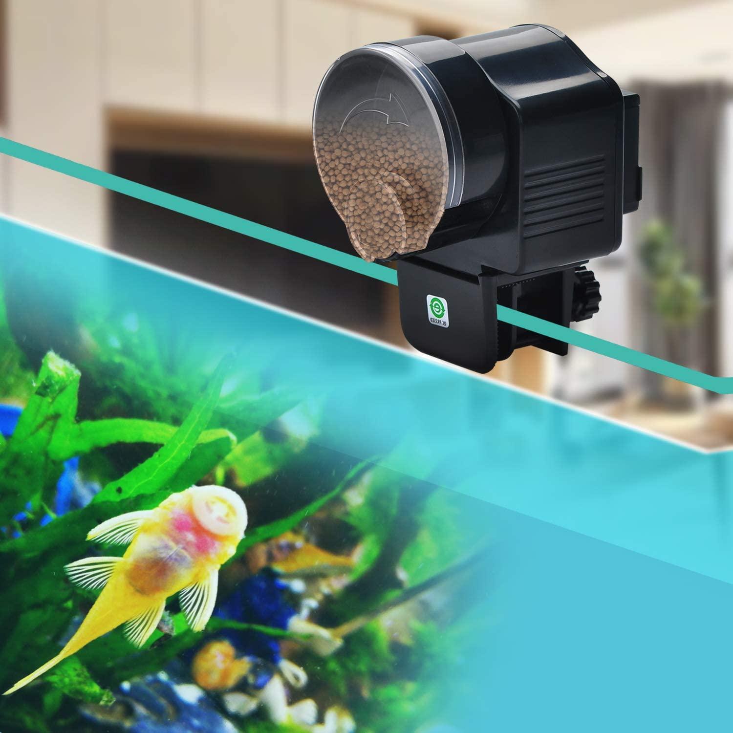 Máy cho cá tự động cho cá cảnh, máy phân phối thức ăn tự động với bộ hẹn giờ cho ngày lễ