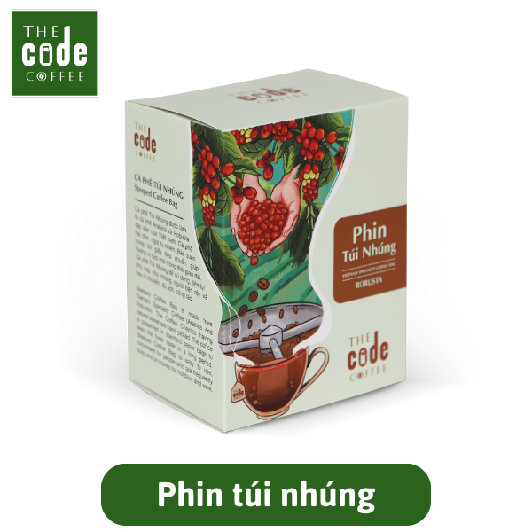 Cà Phê Phin Túi Nhúng Tiện Lợi - Robusta Túi Lọc Phin Giấy 1 Hộp 10 Gói (100gr) - Drip Bag Coffee