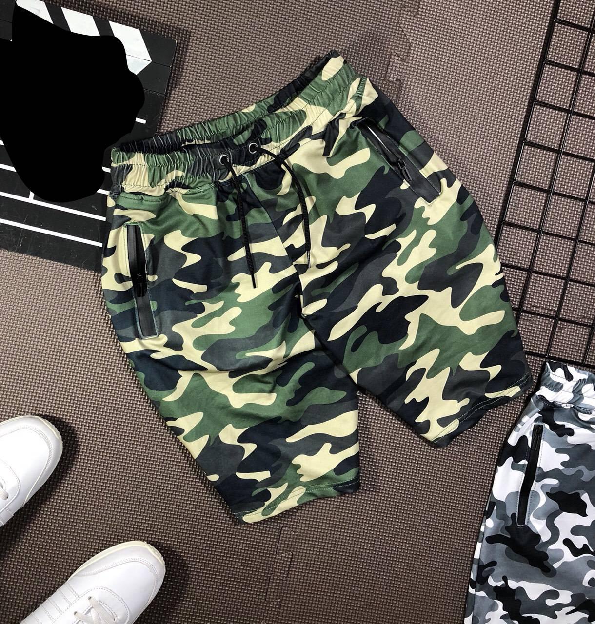 Quần short thun thể thao nam kiểu lính