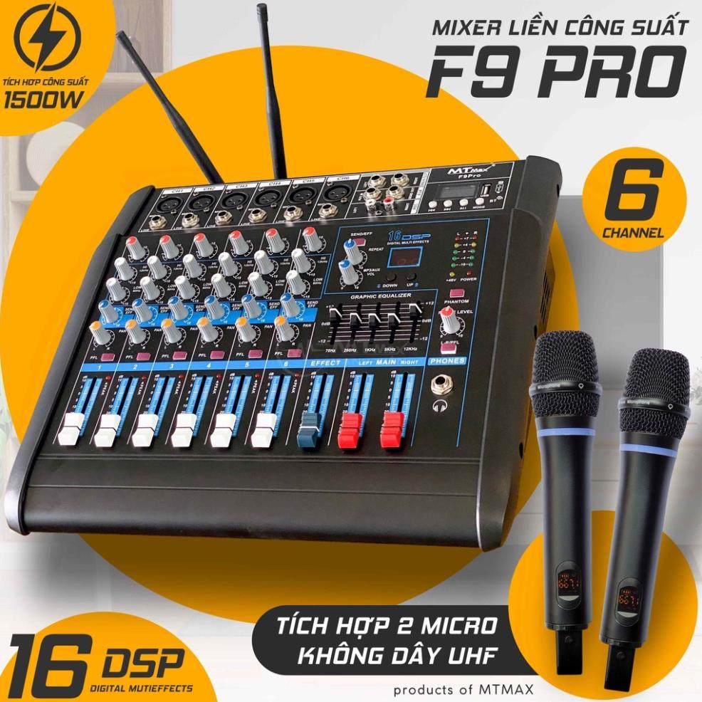 0357628205 Mixer MTMAX F9 PRO liền công xuất chuyên nghiệp tích hợp nhiều chức năng 0357628205