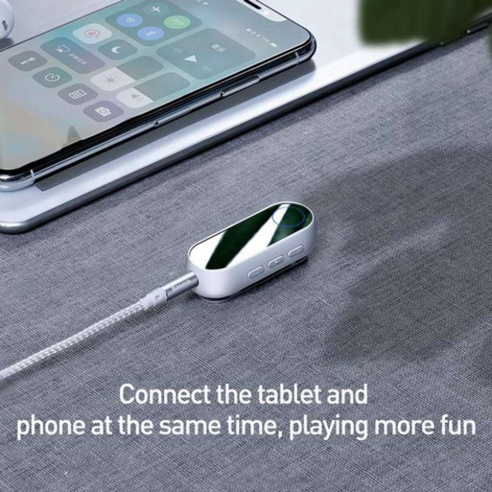 Thiết Bị Thu Bluetooth BA02 Dành Cho Tai Nghe Loa Không Dây Cổng AUX 3.5mm 5.0 - Hàng Chính Hãng Baseus