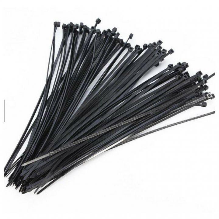 100 cái dây lạt nhựa, dây rút nhựa trắng ngà cỡ 5x300mm