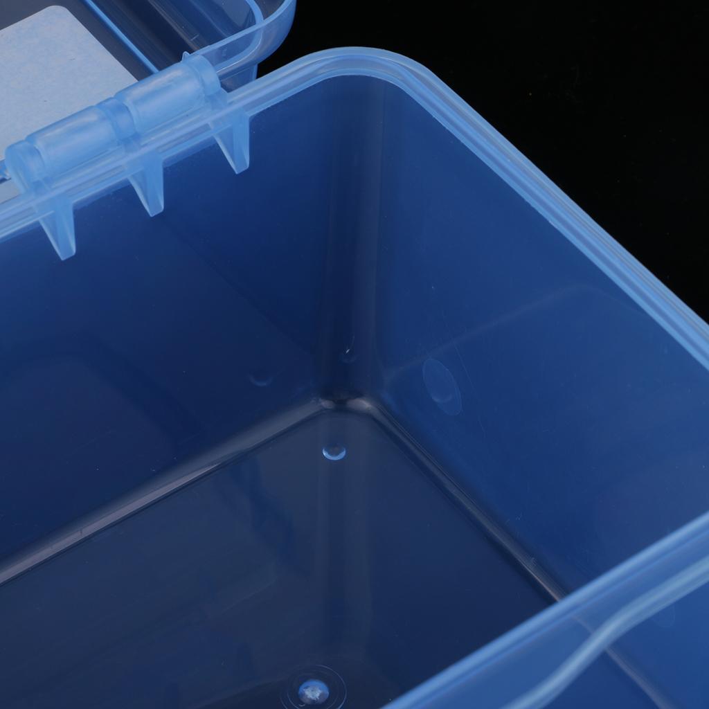 2 Layer Plastic Sewing Jewelry Painting Tools Box Storage Box Organizer Blue
