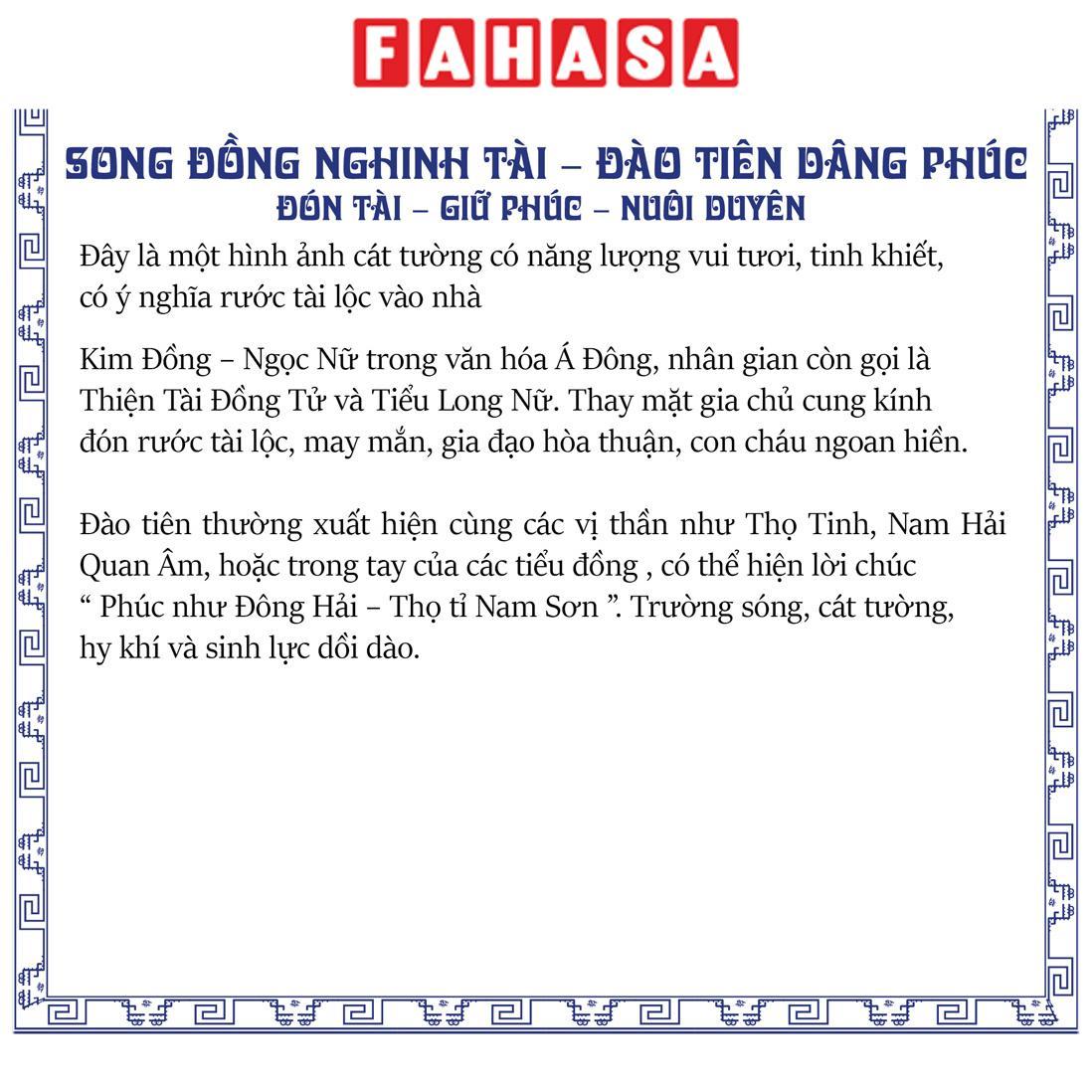 Phụ Kiện Bàn Thờ Thần Tiền Và Tiên Đồng Ngọc Nữ - Song Đồng Nghinh Tài - Đào Tiên Dâng Phúc - Manihum BTNPK-01