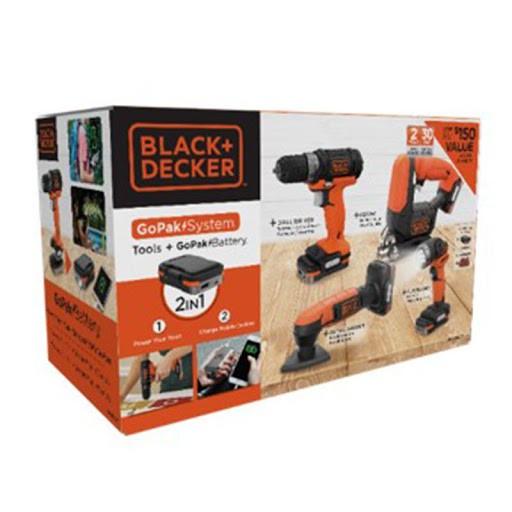 Bộ Combo GoPak Black&amp;Decker BDCK124S1S-B1