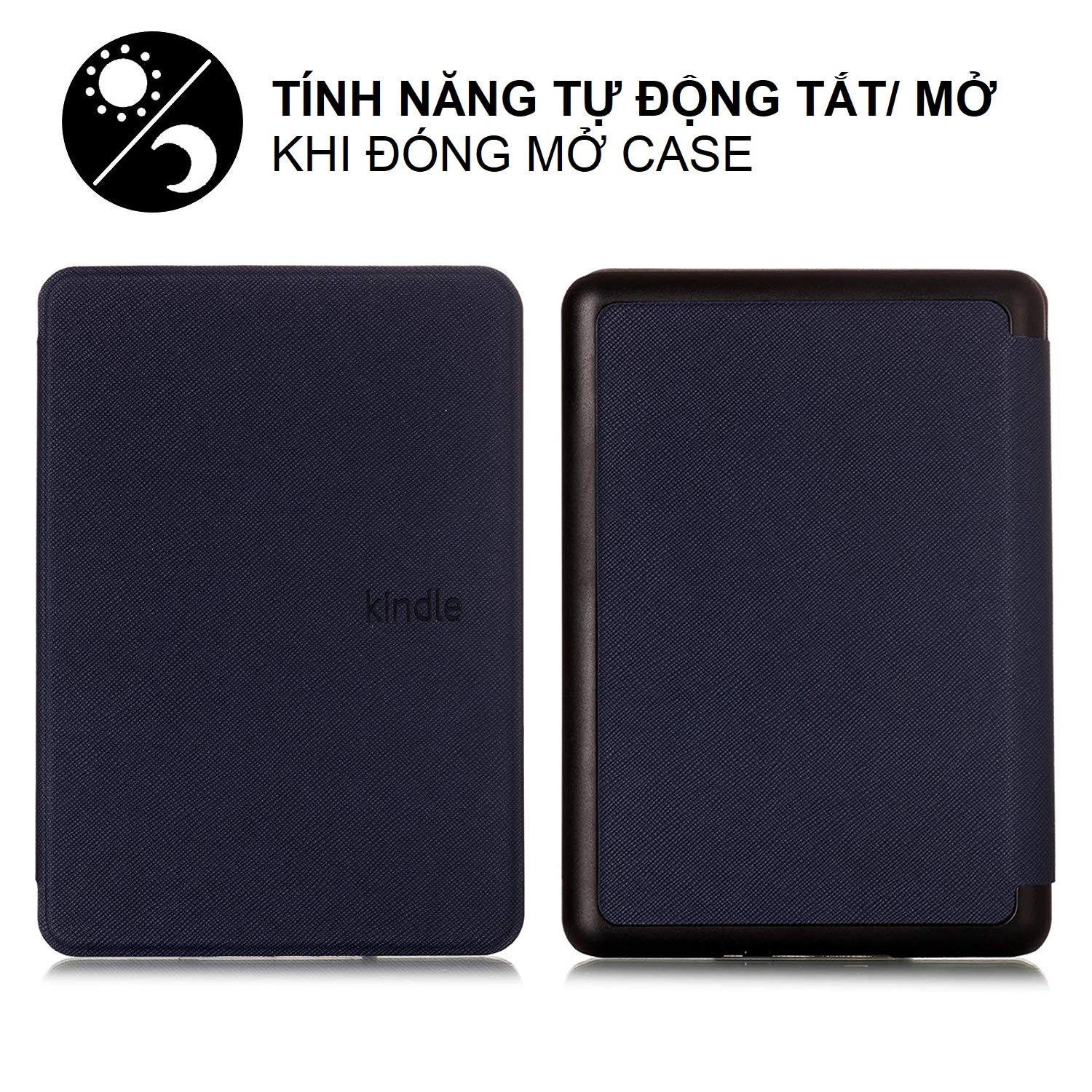 Bao Da Case Cover Cho Máy Đọc Sách Kindle 2019 Màu Xanh