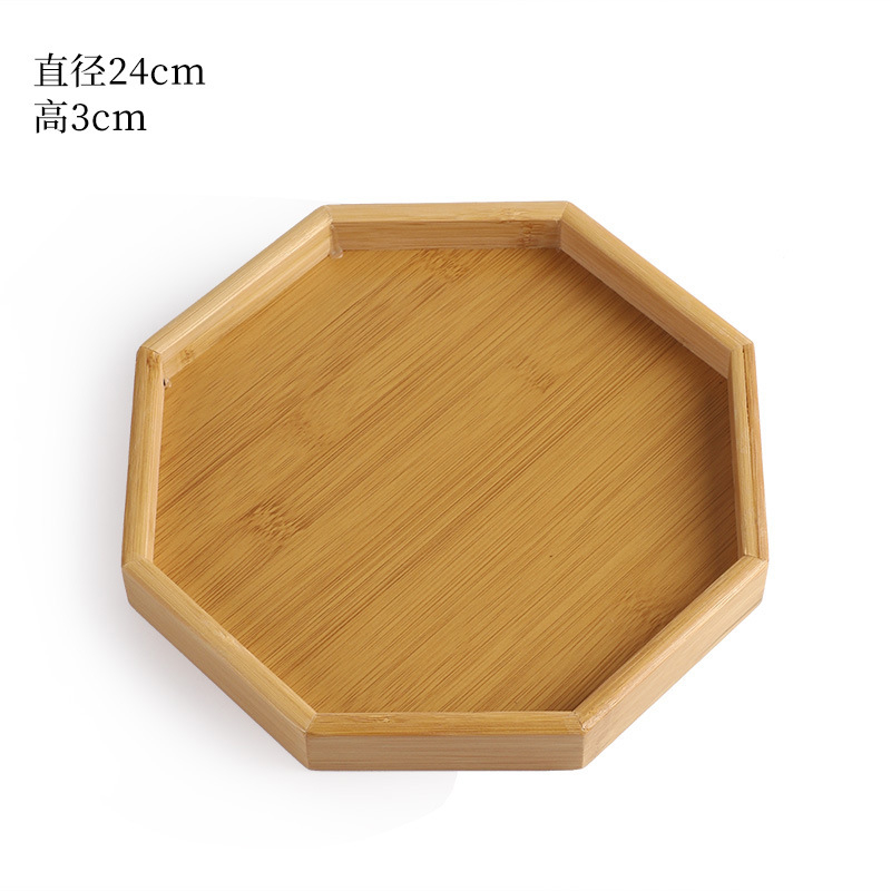 Khay gỗ chữ nhật lục giác đủ size, khay bánh gỗ tre trưng bày bàn tiệc bàn trà nhiều loại