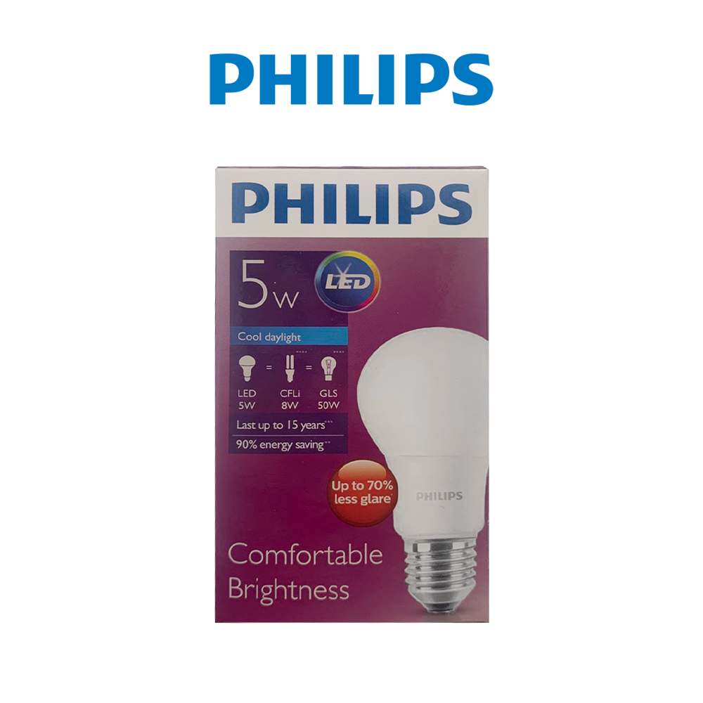 Bóng đèn Philips essential LED Bulb công suất 5W-50W, Ánh sáng trắng 6500K