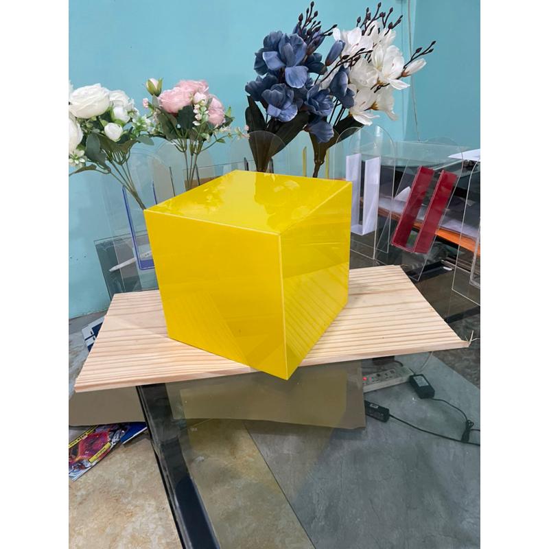 Acrylic Thùng phiếu, hòm phiếu, hòm bốc thăm, hòm từ thiện mica, nhiều kích thước, nhiều màu sắc ,micasaigon , Acrylic . - Xanh dương