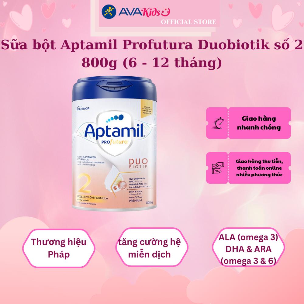 Sữa bột Aptamil Profutura Duobiotik số 2 800g (6 - 12 tháng) - Hàng Chính Hãng