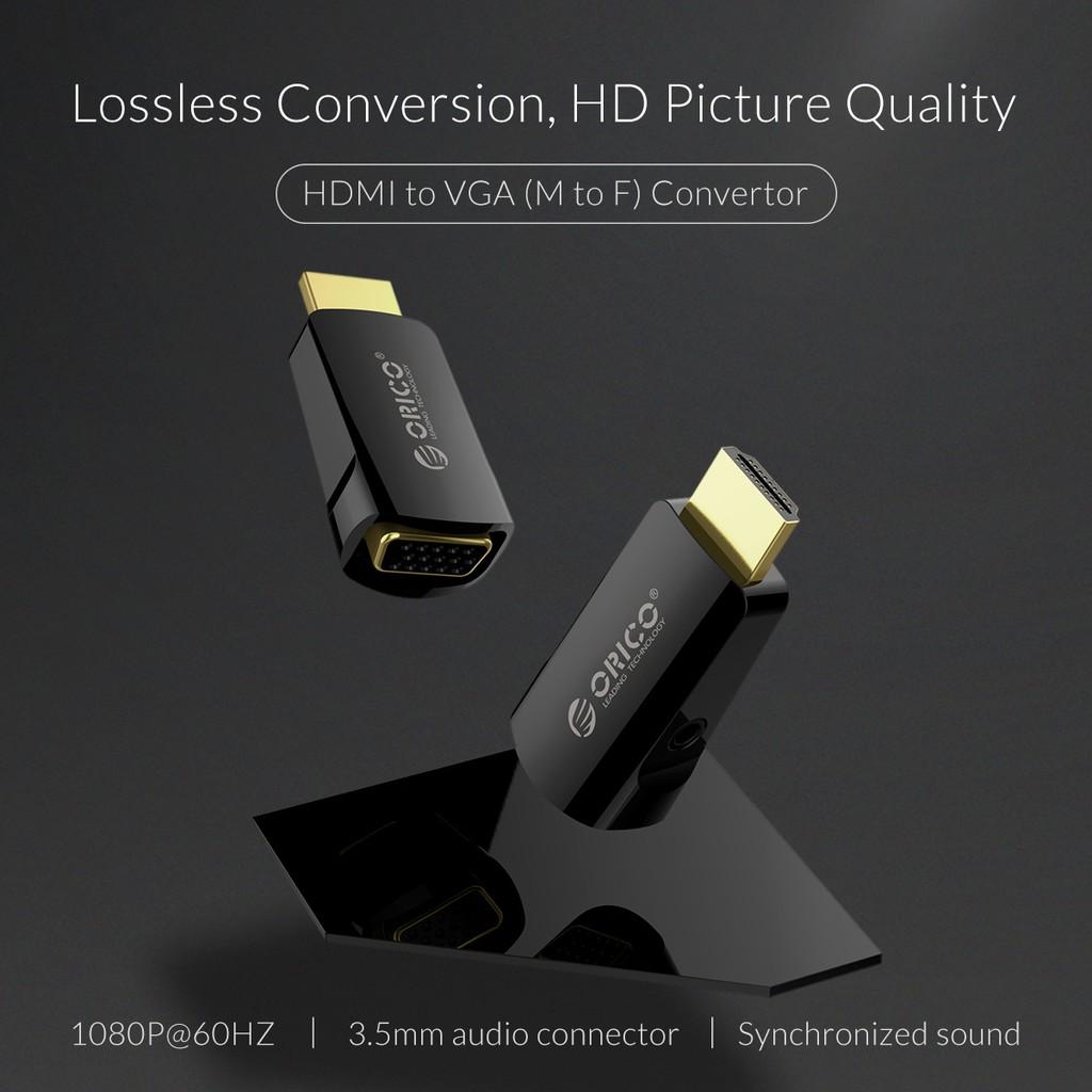 Cổng chuyển đổi HDMI to VGA (M to F) Audio &amp; Video Convertor ORICO