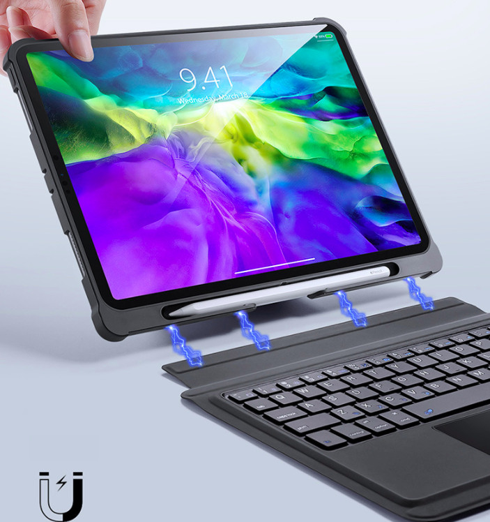 Bao da iPad Air 2020 ( iPad Air 4 ) kèm bàn phím bluetooth có bàn di chuột Magic Keyboard TouchPad chính hãng Ducis