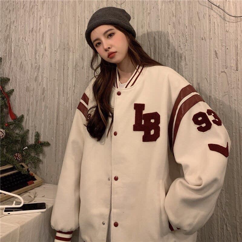 Bomber Nỉ In LB Áo Khoác Nỉ Hình In Unisex Nam Nữ Siêu Xinh