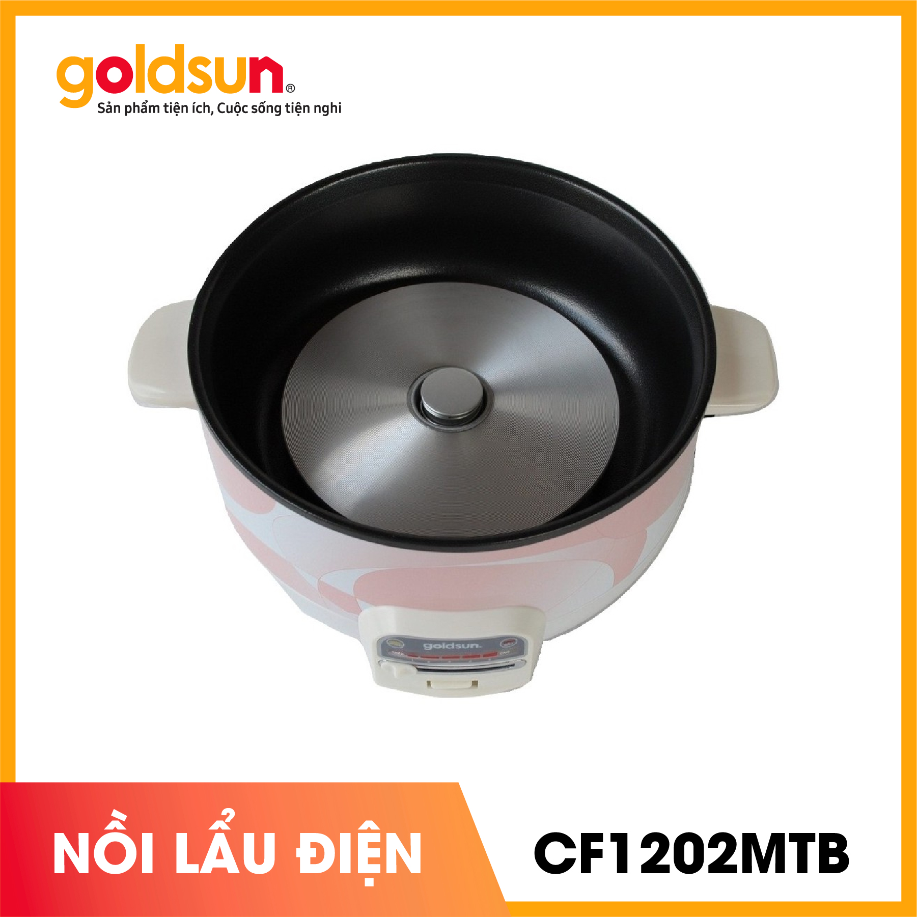 Nồi Lẩu Điện Đa Năng Goldsun CF1202MTB Ưu Việt-Giá Tốt Nhất-Hàng Chính Hãng