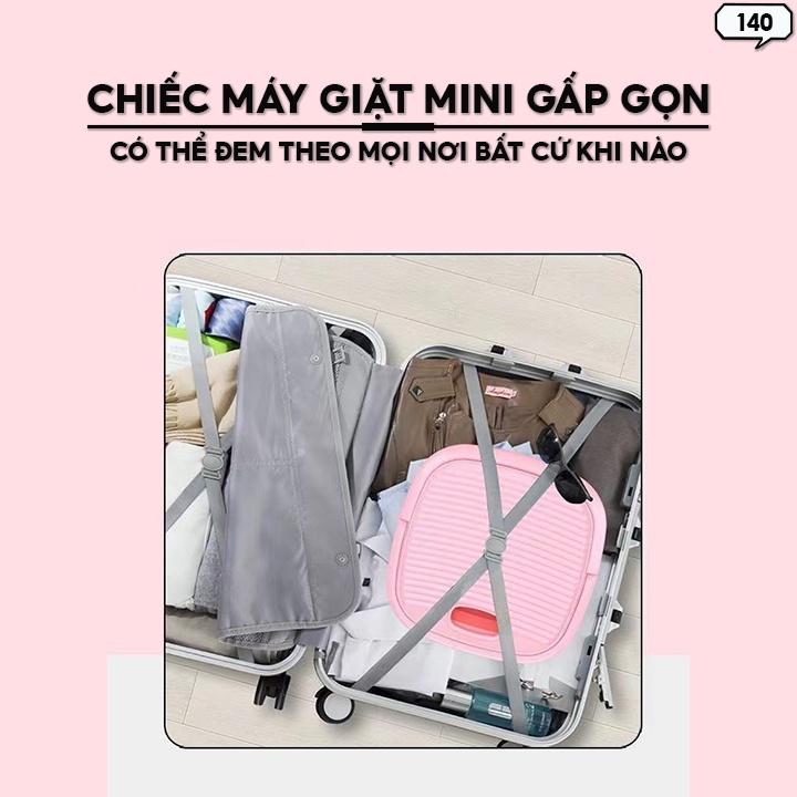 Máy Giặt Mini Gấp Gọn Diệt Sạch Vi Khuẩn Với Công Suất Mạnh Có Lối Thoát Nước Thông Minh Đa Năng 140