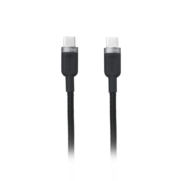 Dây Cáp Sạc Nhanh USB Type C to Type C Dài 2M Chuyên Sạc Macbook, Laptop, Smartphone Rapoo PD100 - Hàng Chính Hãng