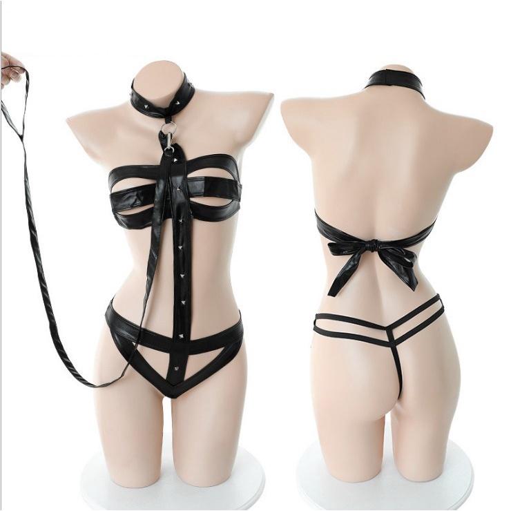 Váy ngủ sexy cả Bộ cosplay dây da freesize dưới 55kgD03.A69