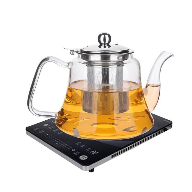 Bình Pha Trà Thủy Tinh Inox 304 Không Rỉ 1200ml