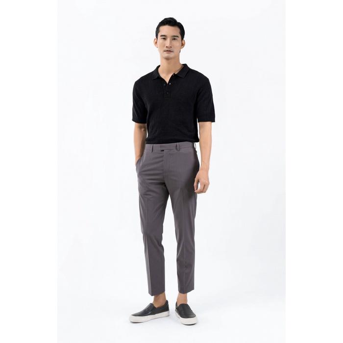 QUẦN VẢI NAM TEXTURE FORM SLIM CROP - 10F22PFO007 | LASTORE MENSWEAR