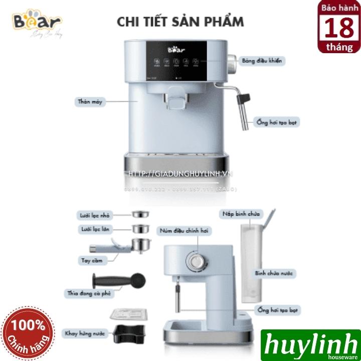 Máy pha cà phê Espresso Bear CF-B15V1 - Pha 1 - 2 tách tự động - Hàng chính hãng BH 18 tháng