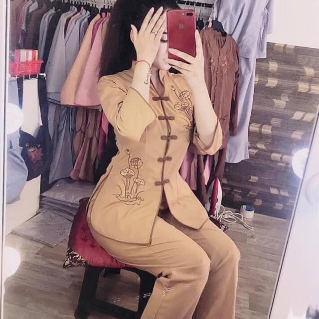 ĐỒ LAM ĐI CHÙA PHÁP PHỤC PHẬT GIÁO Cổ Tàu Viền