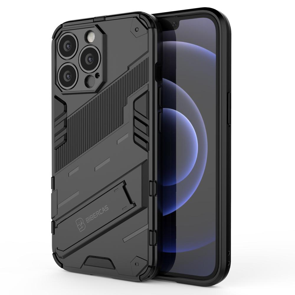 Ốp lưng cho iPhone 13 Pro, Ốp chống sốc Iron Man PUNK cao cấp kèm giá đỡ cho iPhone 13 Pro