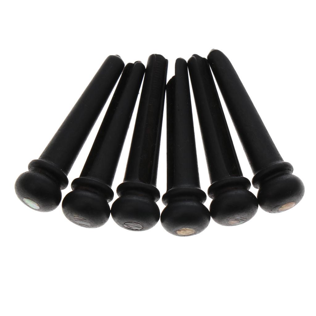 Guitar Bone Saddle Nut with Ebony Bridge Pins for Guitar Accessory