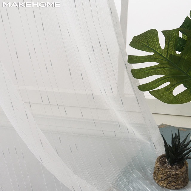 Rèm Vải Voan Họa Tiết Kẻ Kim Tuyến - Trang Trí Nhà Cửa - Decor Phòng Sang Trọng Cho Không Gian