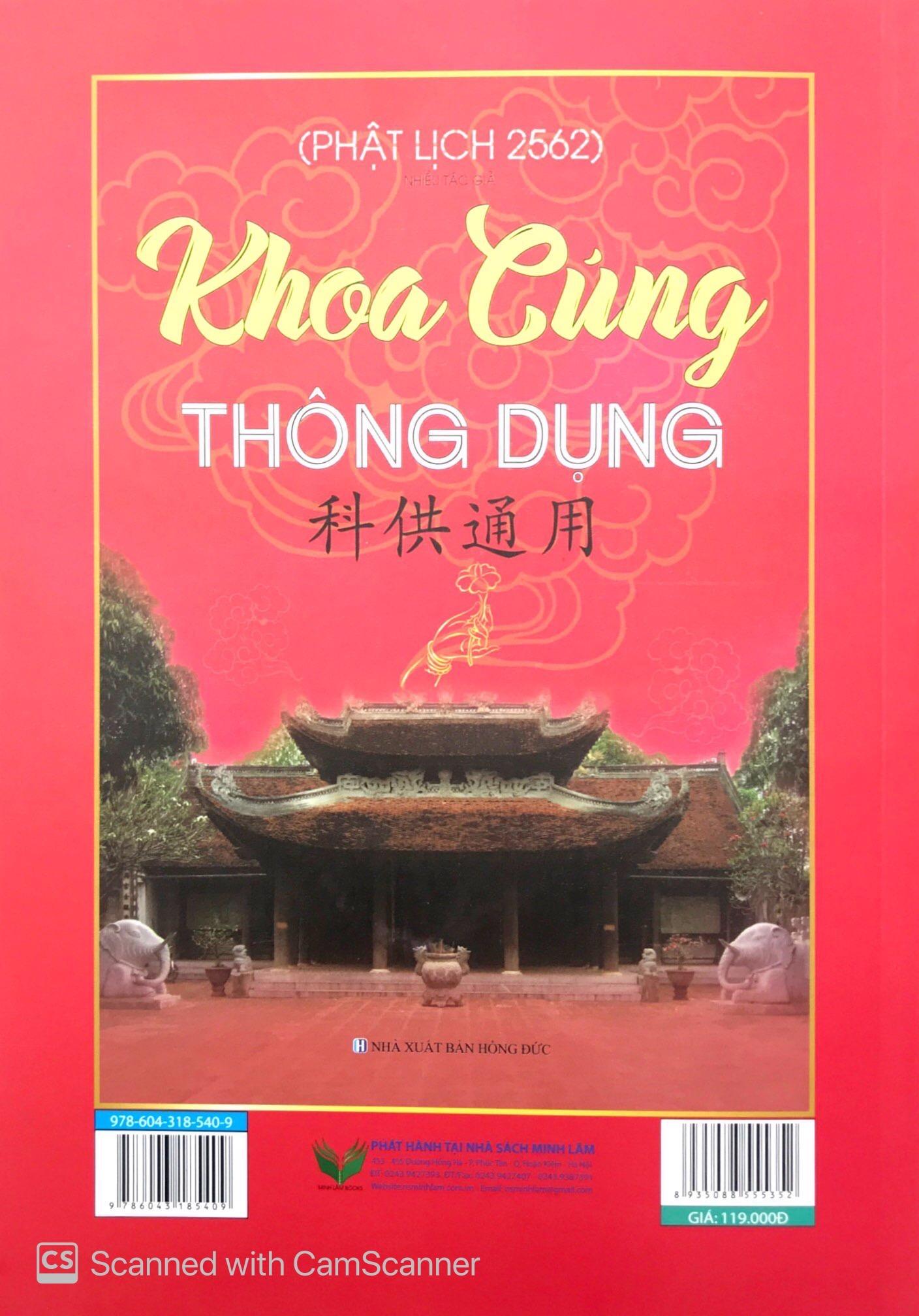 Phật Lịch 2562 - Khoa Cúng Thông Dụng