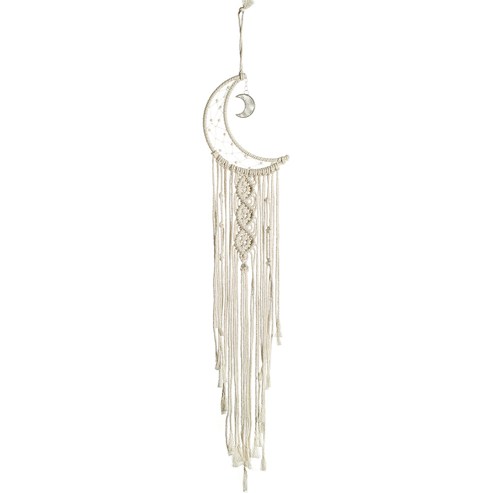 Dream Catcher Treo Tường Tua Rua Canvas Hình Mặt Trăng
