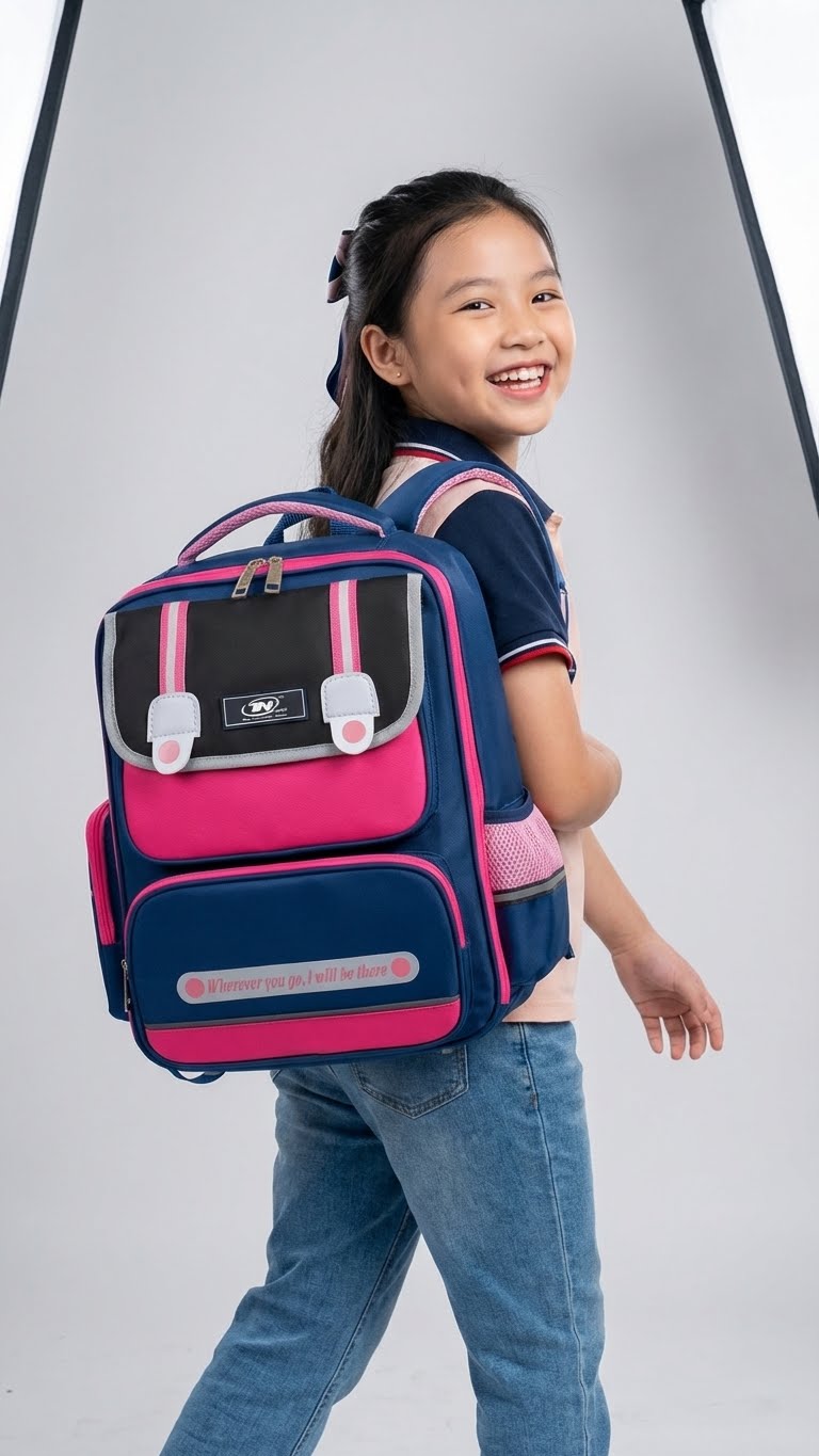 Balo học sinh thời trang cho nữ TNBags Smart Pink TN.B 3112