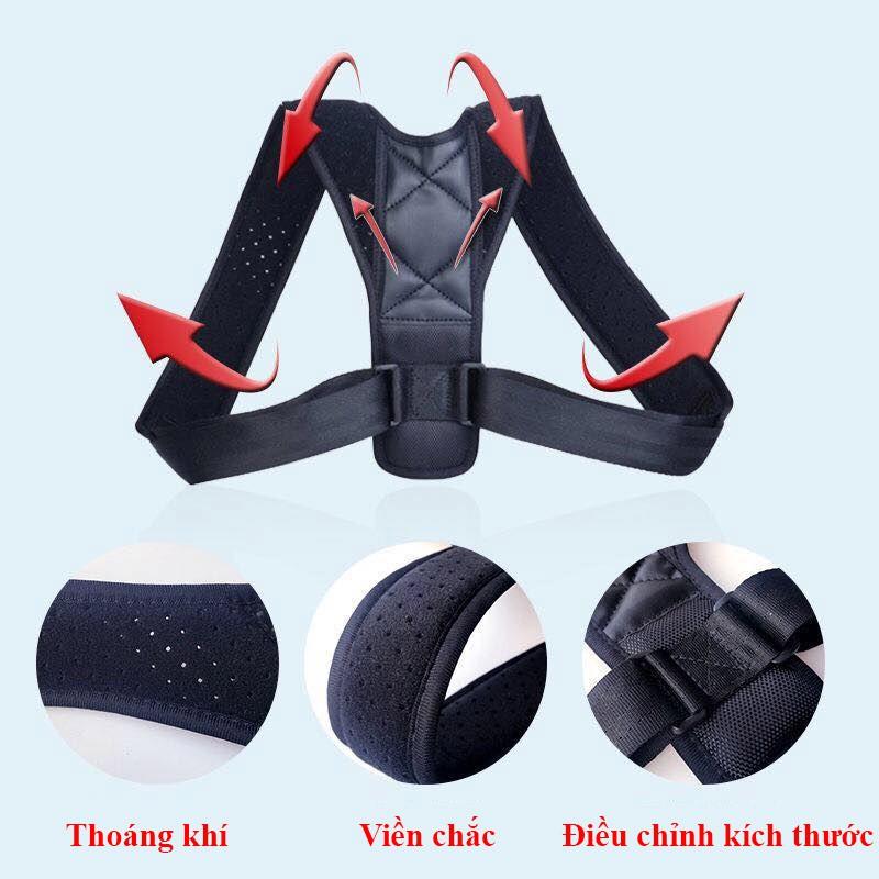 Đai Chống Gù Lưng POSTURE CORRECTOR đóng hộp cao cấp, Đai Chống Gù