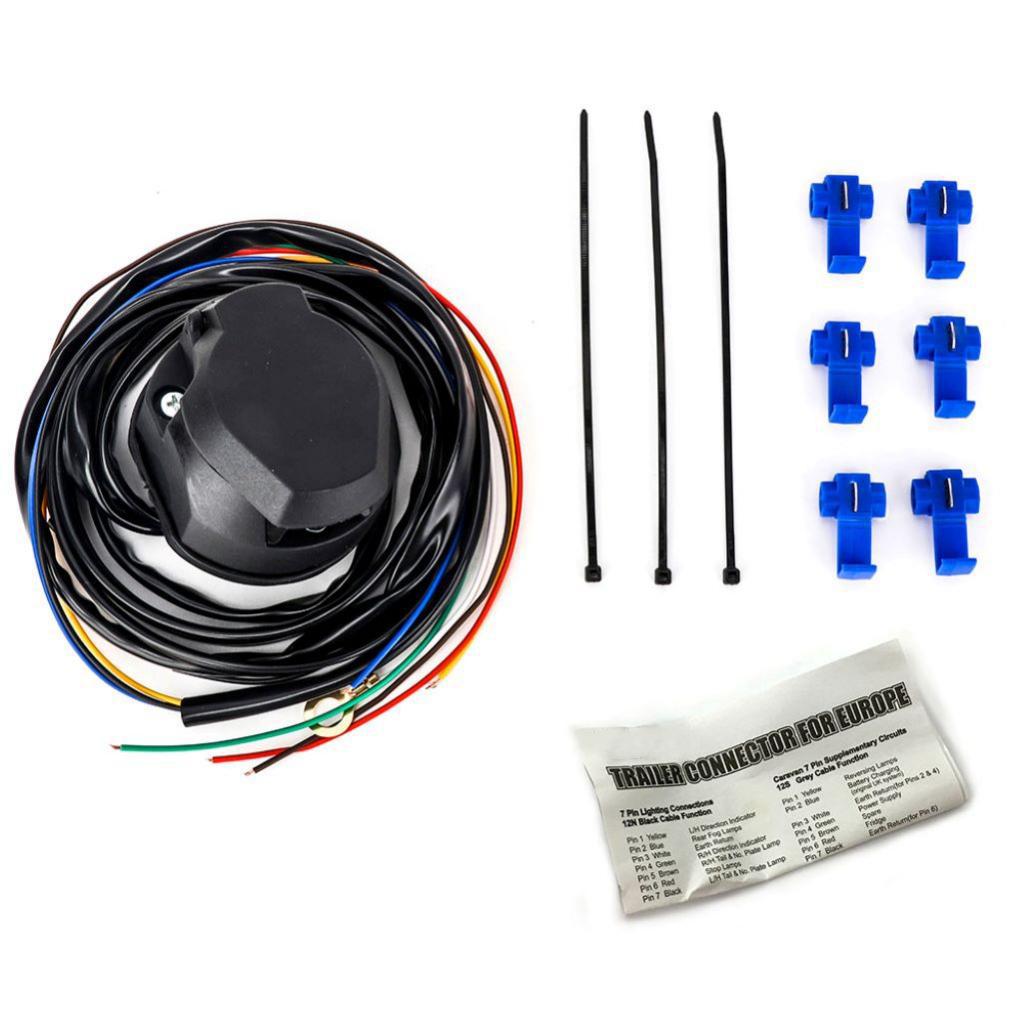 Trailer Connector Plug Waterproof 1.5 M Extension Cable 7 Pins for