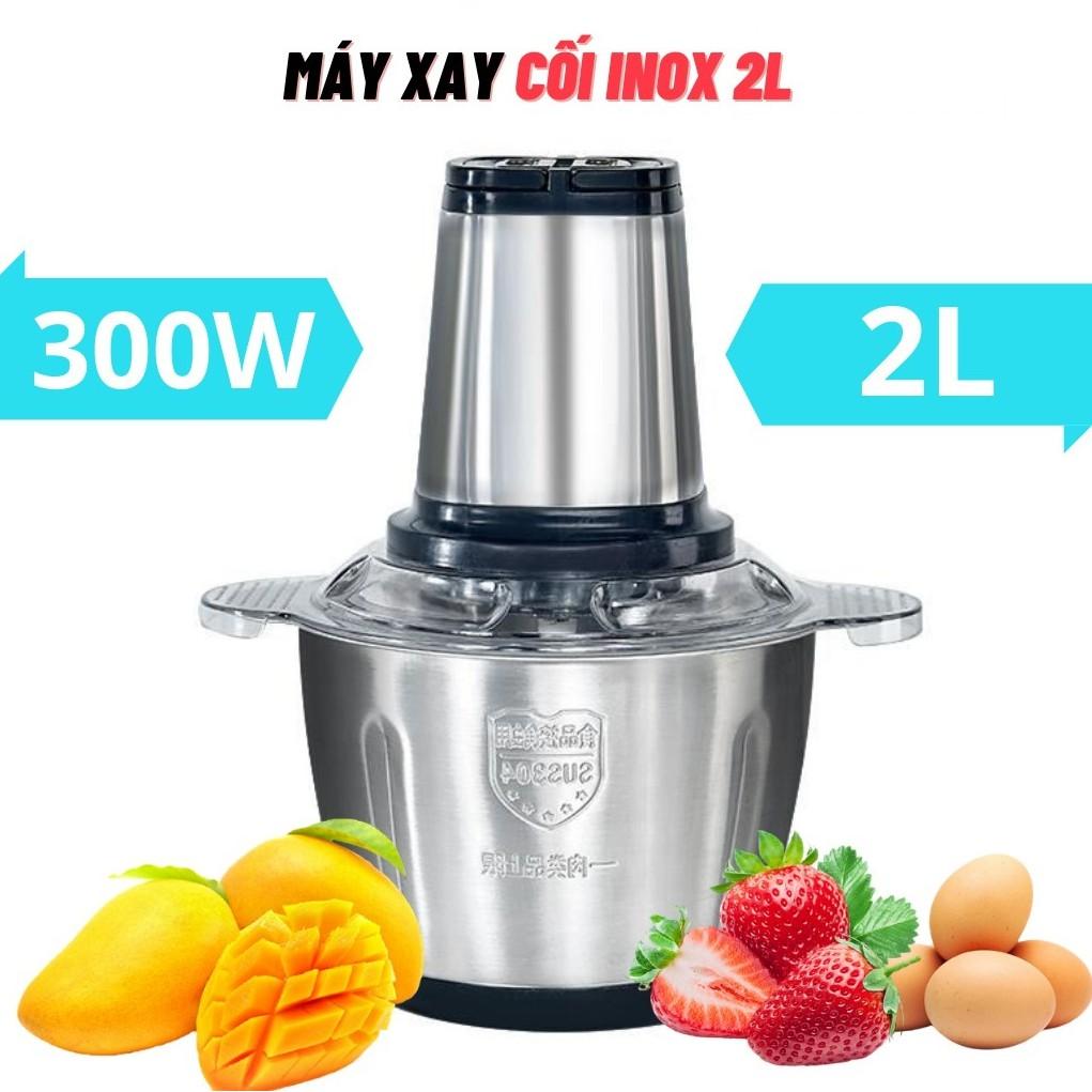 MÁY XAY THỊT XAY THỰC PHẨM CỐI INOX LOẠI 2L XAY ĐA NĂNG