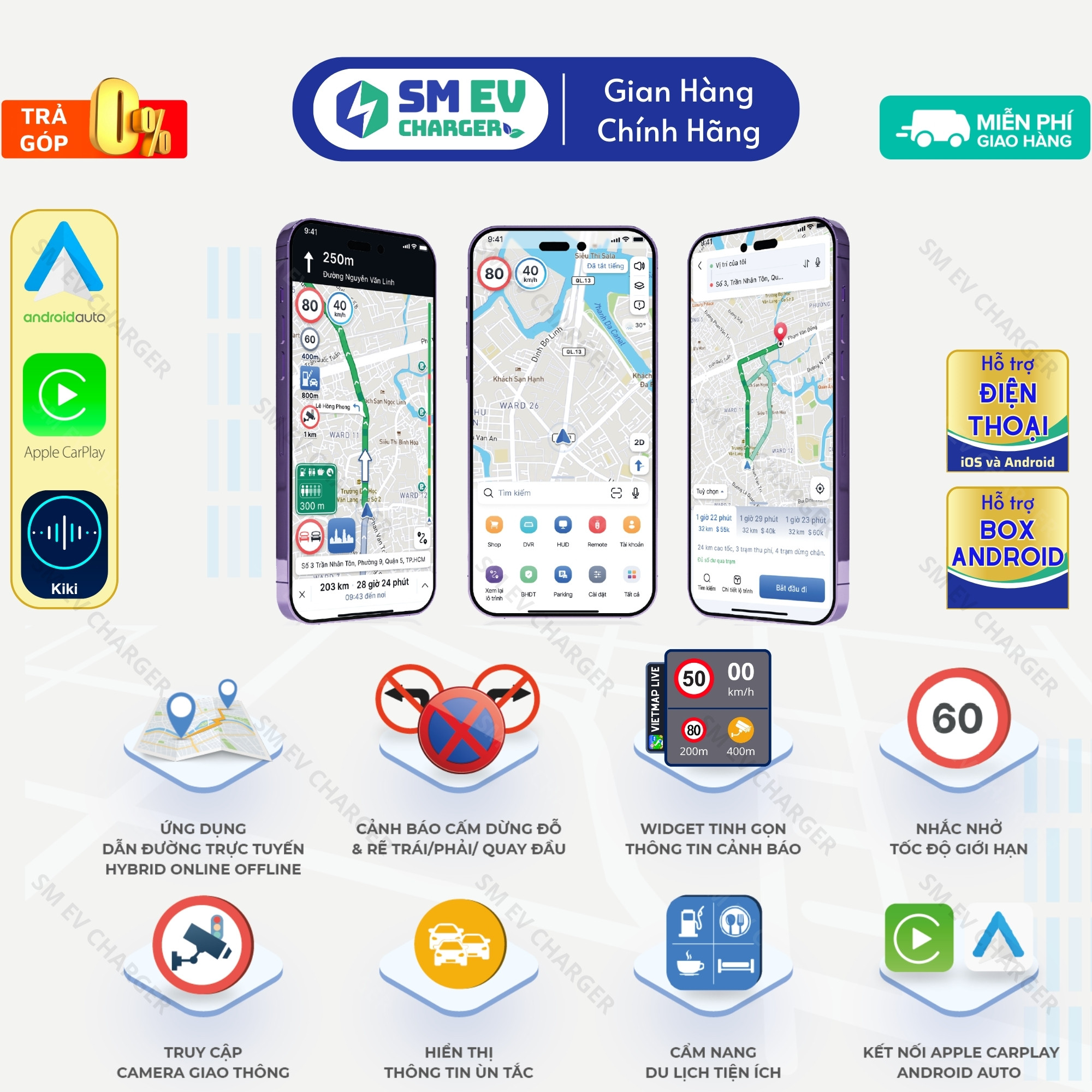 [Nhập mã TIKISMEV5] Vietmap Live Pro 2 năm Trợ lý giao thông Chính hãng SMEV phân phối
