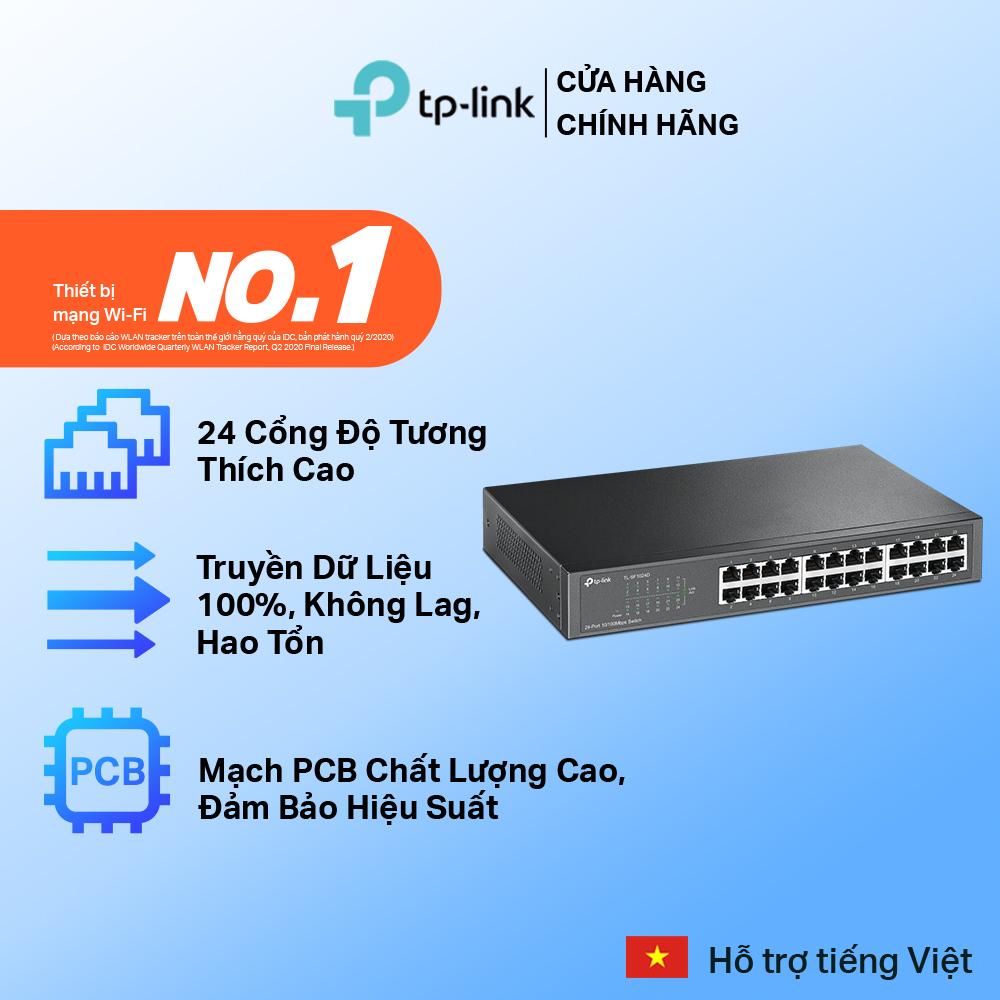 TP-Link  TL-SF1024D - Bộ Chia Mạng 24 Cổng - Hàng Chính Hãng