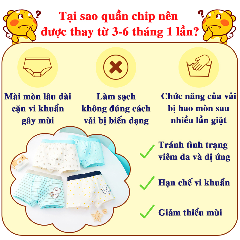 Quần chip bé trai nhiều họa tiết đáng yêu Baby-S, Set 4 quần lót bé trai cao cấp thấm hút tốt – SC029