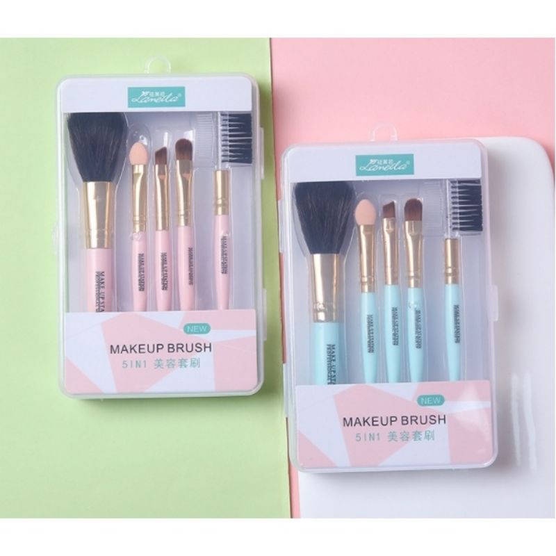 Bộ cọ trang điểm cá nhân LMLTOP MAKEUP BRUSH SET siêu mềm với tone màu cực kì dễ thương, thích hợp bỏ túi mang đi học, đi làm, đi du lịch tiện lợi - Giao màu sắc thân cọ ngẫu nhiên