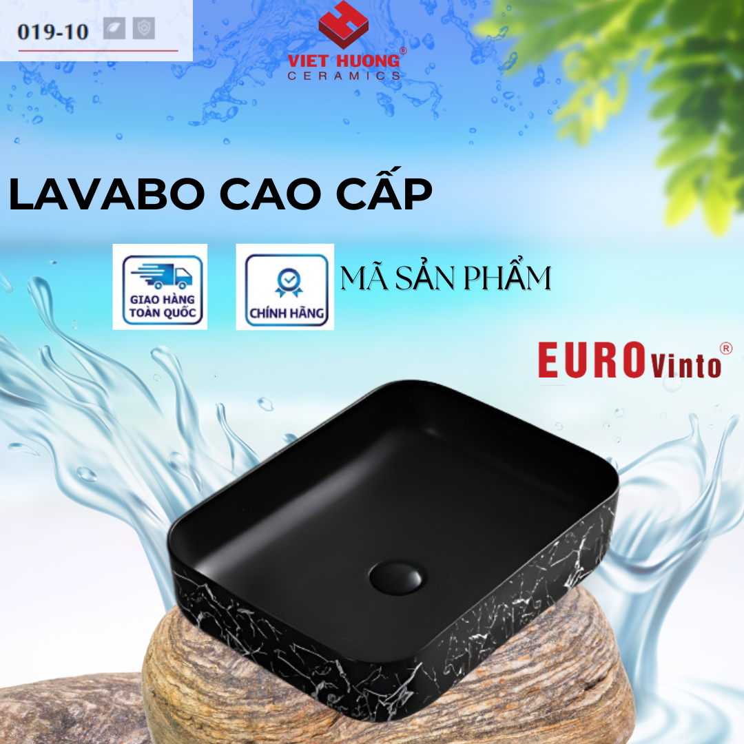 CHẬU RỬA MẶT LAVABO EUROVINTO CAO CẤP 3 MÀU MÃ 019-10