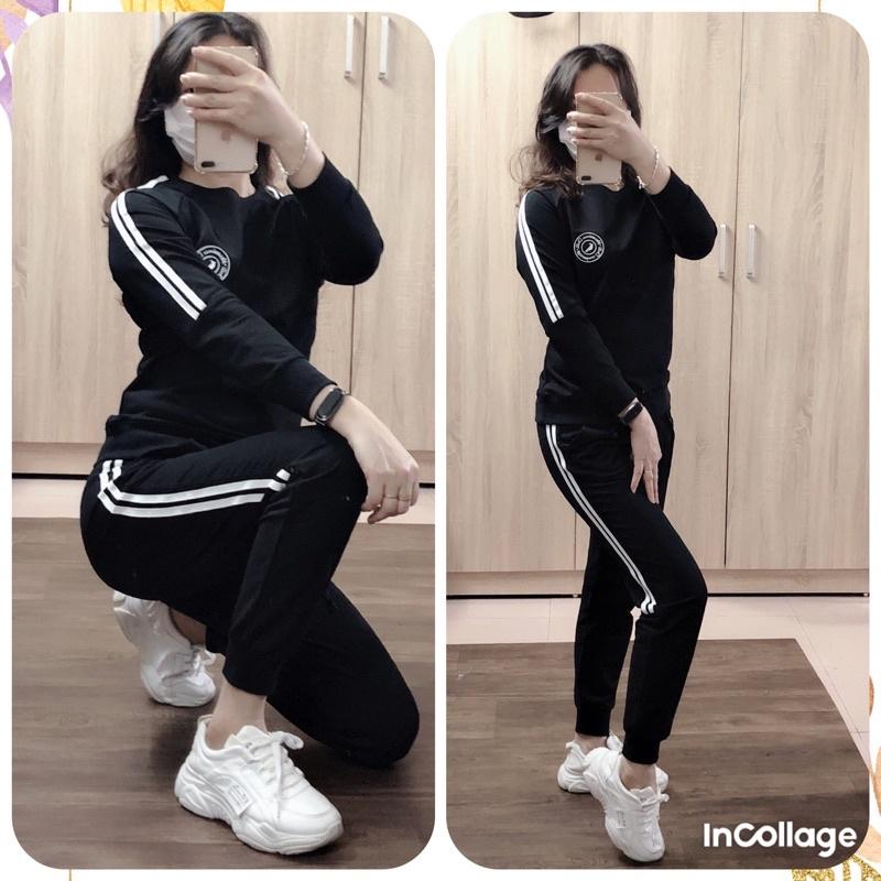 Bộ nỉ nữ thể thao hàng THIẾT KẾ cao cấp chất nỉ cotton da cá loại 1