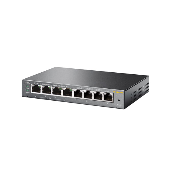 Switch TP-Link TL-SG108PE (Gigabit (1000Mbps)/ 8 Cổng/ Smart Switch/ 4 Cổng PoE/ Vỏ Thép)-hàng chính hãng