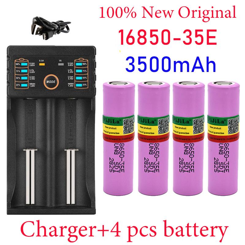 2022 Mới Chính Hãng INR18650 35E 3.7V 3500MAh 20A Xả 18650 Pin Li-ion Pin Sạc 3.7V + Bộ Sạc Điện Áp Danh Định: 3.7V