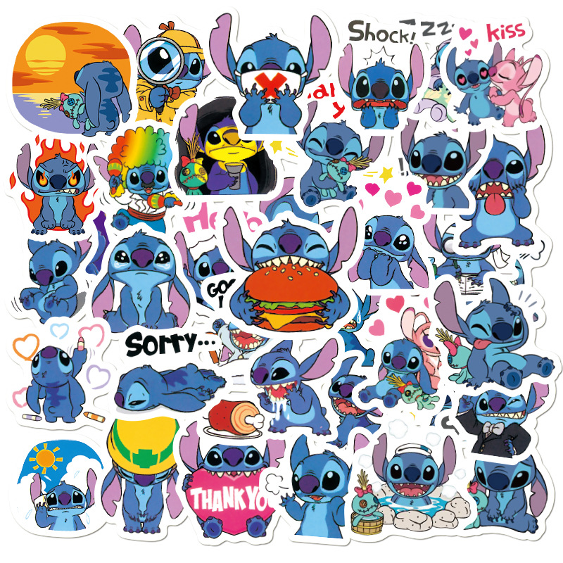 Sticker 50 miếng hình dán Stich SetB