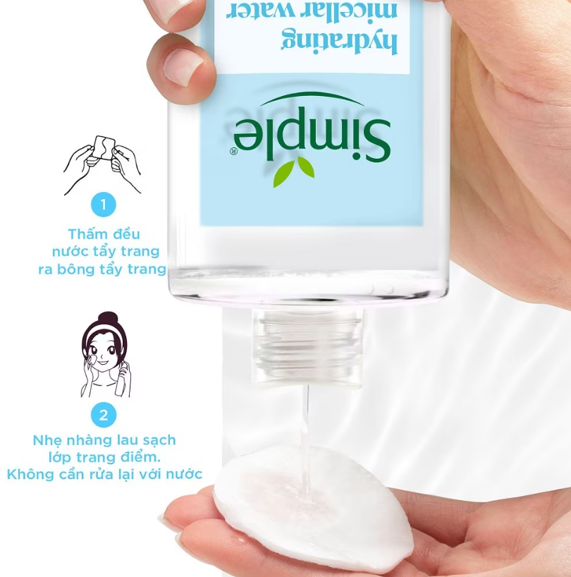 Nước tẩy trang simple Sạch sâu 400ml water boost
