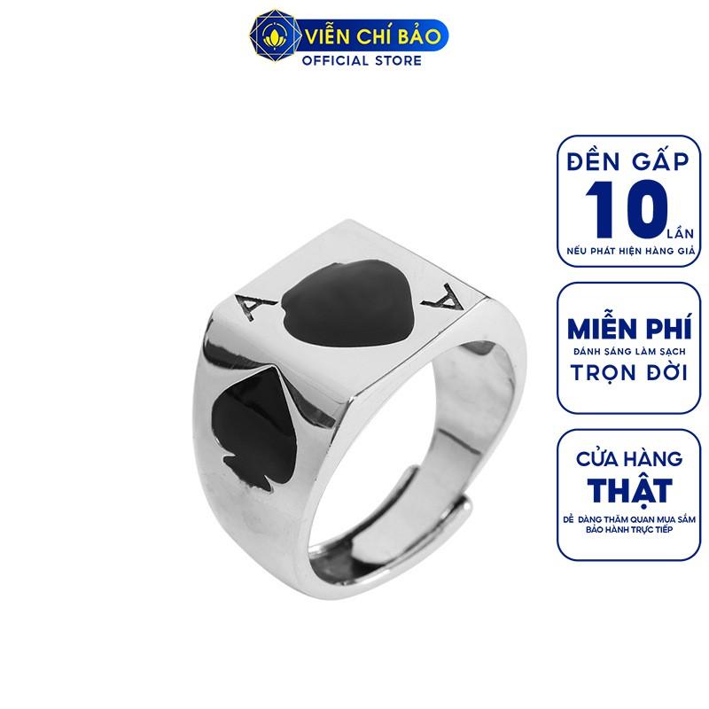 Nhẫn bạc nam Át Bích chất liệu bạc Thái S925 phong cách độc đáo thương hiệu Viễn Chí Bảo N100006