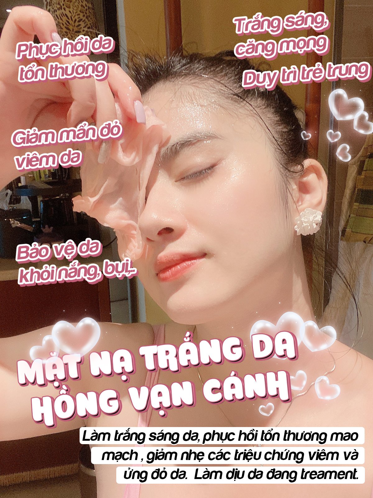 Mặt nạ trắng da hồng vạn cánh Weilaiya - Weilaiya Rose Essence Whitening Anti-aging Facial Mask - 1 miếng