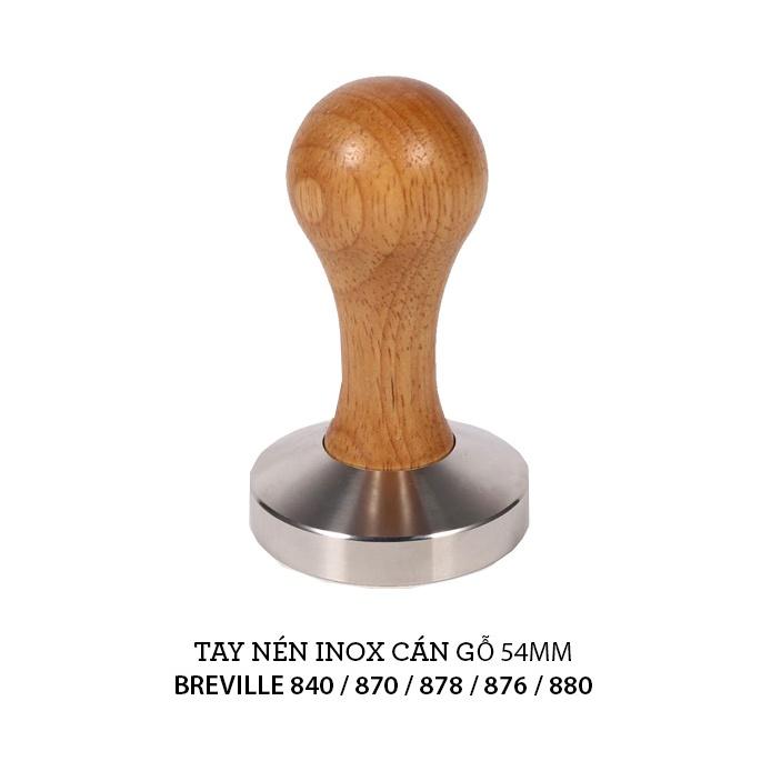 Tay nén cà phê Breville cán Gỗ kích thước đường kính 54.2mm- Hàng chính hãng