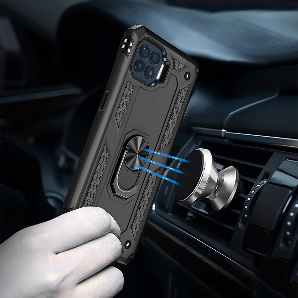 Ốp lưng dành cho Oppo A12 A3S A5S A7 A93 F11 Pro chống sốc 2 lớp kèm nhẫn iring làm giá đỡ