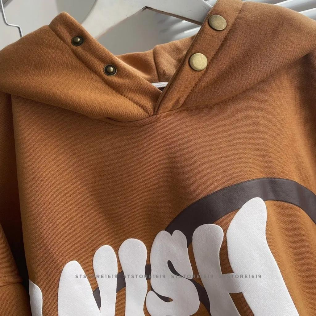 Áo hoodie Nam Nữ WISHNOW Form Rộng Unisex Ulzzang